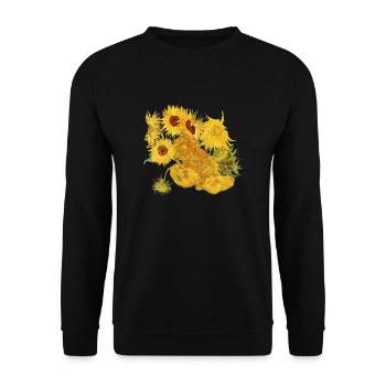 Vincent van Gogh Tournesols Tournesols Art Art - Sweat-shirt Unisexe - noir - Devant - Alina (178cm) & Michal (187cm)