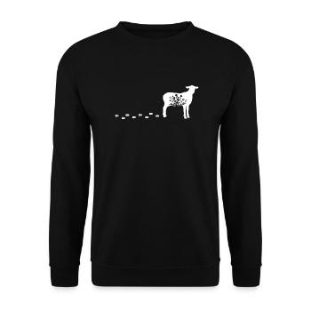 Schaf - Unisex Pullover - Schwarz - Vorne - Alina (178cm) & Michal (187cm)
