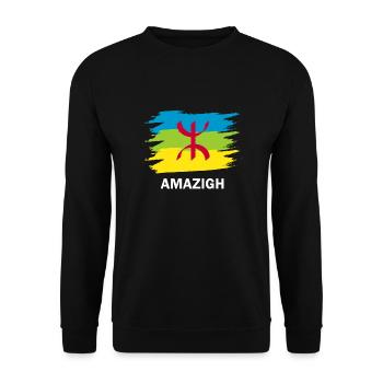 Amazigh - Unisex Sweatshirt - black - Front - Alina (178cm) & Michal (187cm)