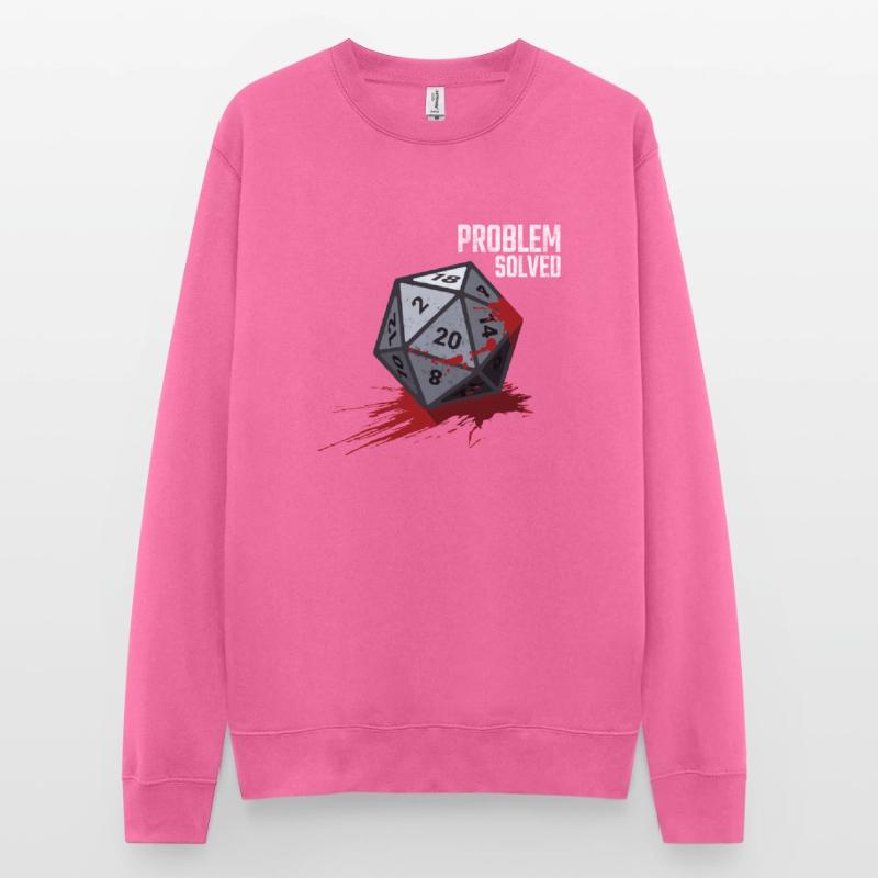D20 Cube - Problem solved Unisex Sweatshirt