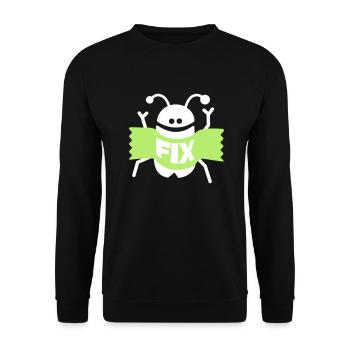 correction d'un bug - Sweat-shirt Unisexe - noir - Devant - Alina (178cm) & Michal (187cm)