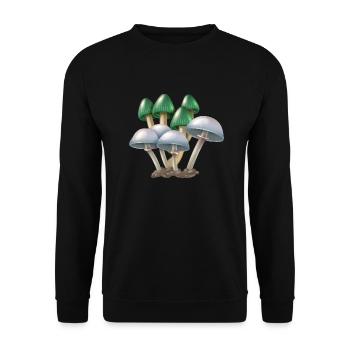 champignons purée de champignons - Sweat-shirt Unisexe - noir - Devant - Alina (178cm) & Michal (187cm)