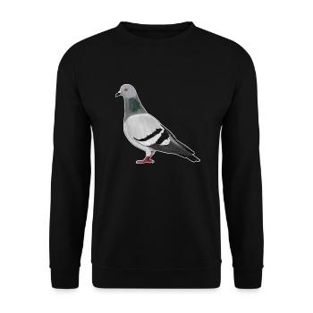 Pigeon Bird Drawing Ornithologist Bird Friends - Unisex Sweatshirt - black - Front - Alina (178cm) & Michal (187cm)