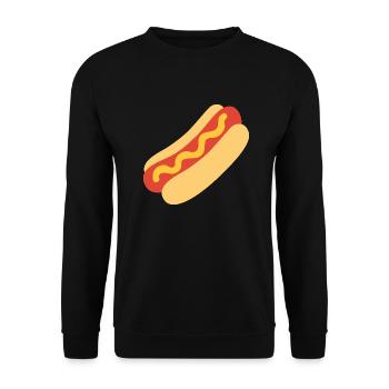HOT DOG - Unisex Sweatshirt - black - Front - Alina (178cm) & Michal (187cm)