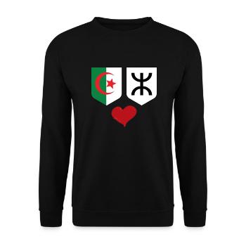Algerien Amazigh - Unisex Pullover - Schwarz - Vorne - Alina (178cm) & Michal (187cm)