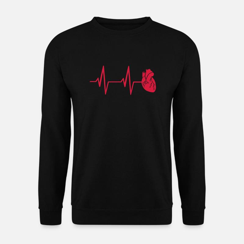 ECG coronarien - Sweat-shirt Unisexe - noir