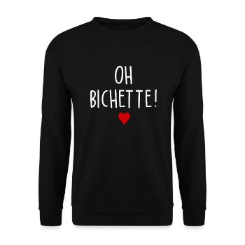 oh bichette - Sweat-shirt Unisexe - noir - Devant - Alina (178cm) & Michal (187cm)