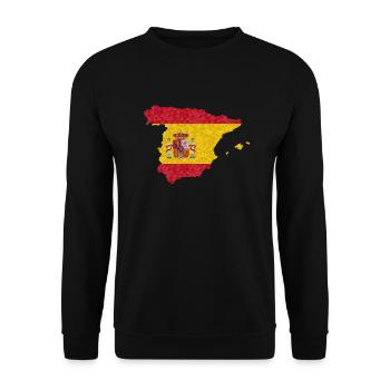 Spain flag outlines Spanish flag homeland - Unisex Sweatshirt - black - Front - Alina (178cm) & Michal (187cm)