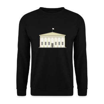 Icône de Londres British Museum - Sweat-shirt Unisexe - noir - Devant - Alina (178cm) & Michal (187cm)