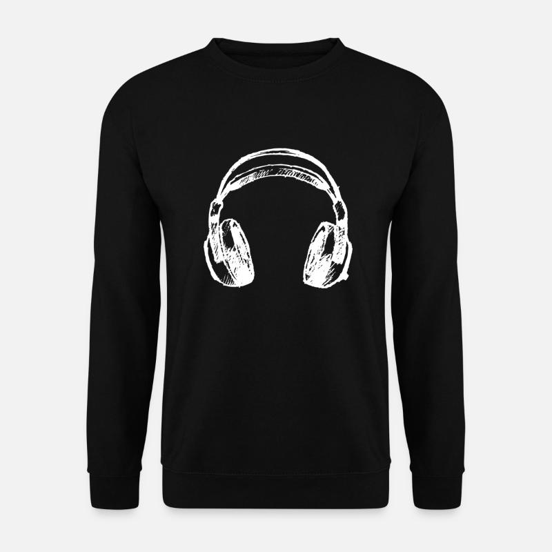Kopfhörer musik - Unisex Pullover - Schwarz