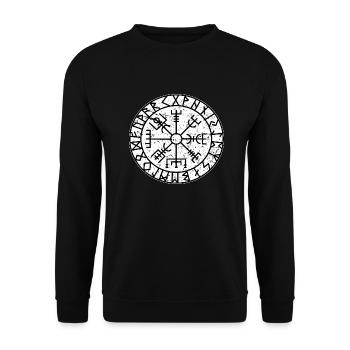 Viking Boussole Vegvisir Viking Celtique symbole - Sweat-shirt Unisexe - noir - Devant - Alina (178cm) & Michal (187cm)