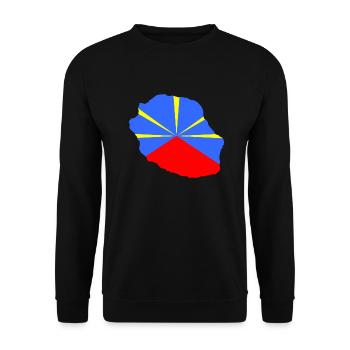 Reunion flag - Unisex Sweatshirt - black - Front - Alina (178cm) & Michal (187cm)