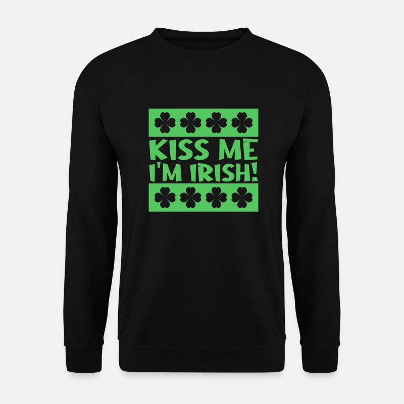 Kiss Me I'm Irish - Unisex Pullover - Schwarz