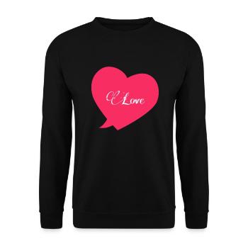 I love - i love You - Unisex Sweatshirt - black - Front - Alina (178cm) & Michal (187cm)