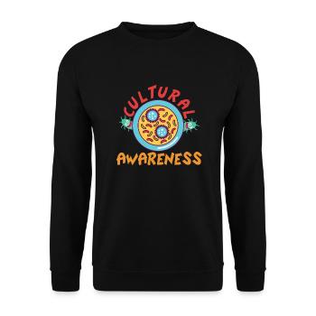 CULTURAL AWARENESS - MICROSCOPIC LIFE - Unisex Sweatshirt - black - Front - Alina (178cm) & Michal (187cm)