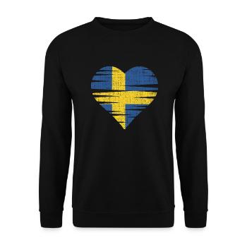 Sweden Heart by the Manzanita’s - Sweat-shirt Unisexe - noir - Devant - Alina (178cm) & Michal (187cm)