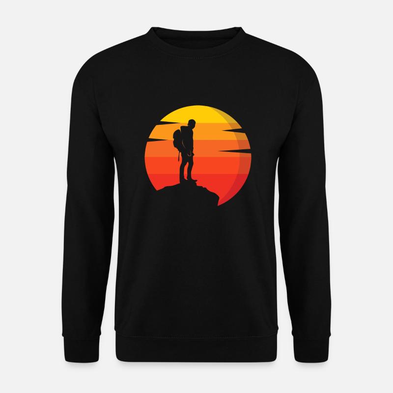 Outdoorf Berge und Sonne - Unisex Pullover - Schwarz
