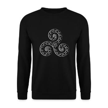 Triskel - Unisex Pullover - Schwarz - Vorne - Alina (178cm) & Michal (187cm)