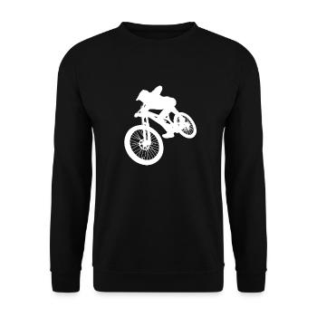 Downhill Mountainbike, Cross Mountainbiker BMX MTB - Unisex Pullover - Schwarz - Vorne - Alina (178cm) & Michal (187cm)