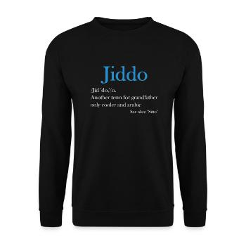 Jiddo Definition - Unisex Pullover - Schwarz - Vorne - Alina (178cm) & Michal (187cm)