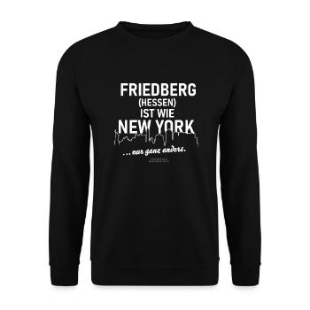 Friedberg (Hessen) - Unisex Pullover - Schwarz - Vorne - Alina (178cm) & Michal (187cm)