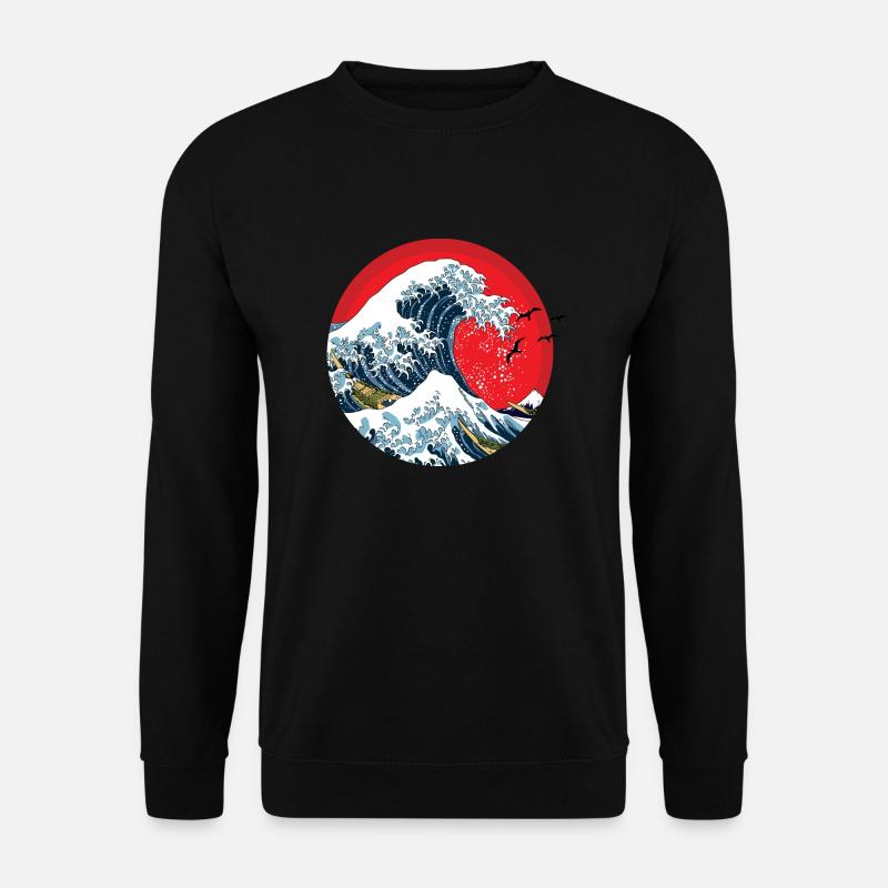 japan wave - Unisex Sweatshirt - black