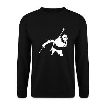 Biathlon Ski - Unisex Sweatshirt - black - Front - Alina (178cm) & Michal (187cm)
