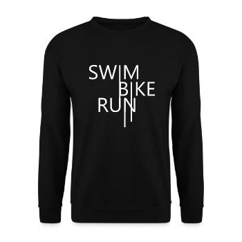 Triathlon Swim Bike Run - Unisex Sweatshirt - black - Front - Alina (178cm) & Michal (187cm)