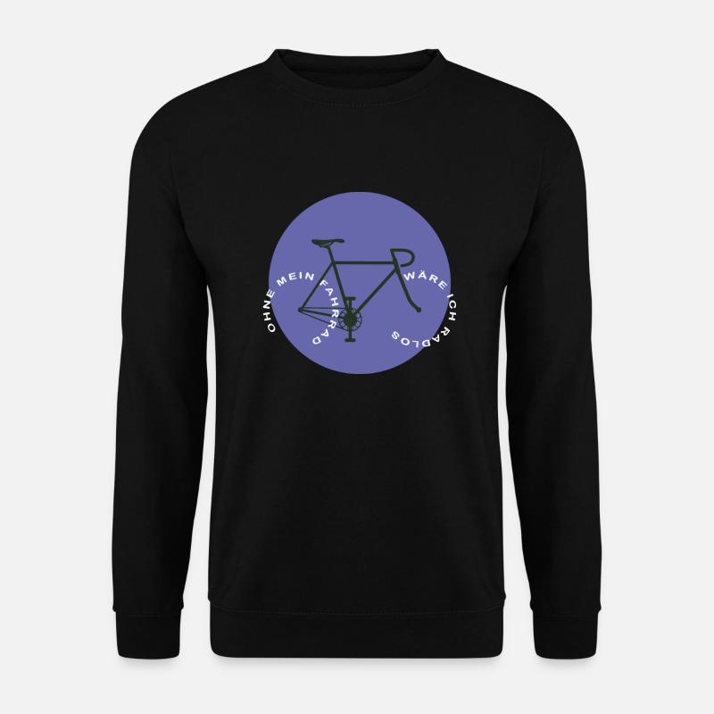 Ohne mein Fahrrad - Unisex Pullover - Schwarz