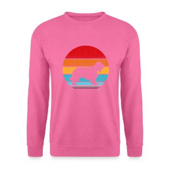 cocker épagneul - Sweat-shirt Unisexe - rose - Devant