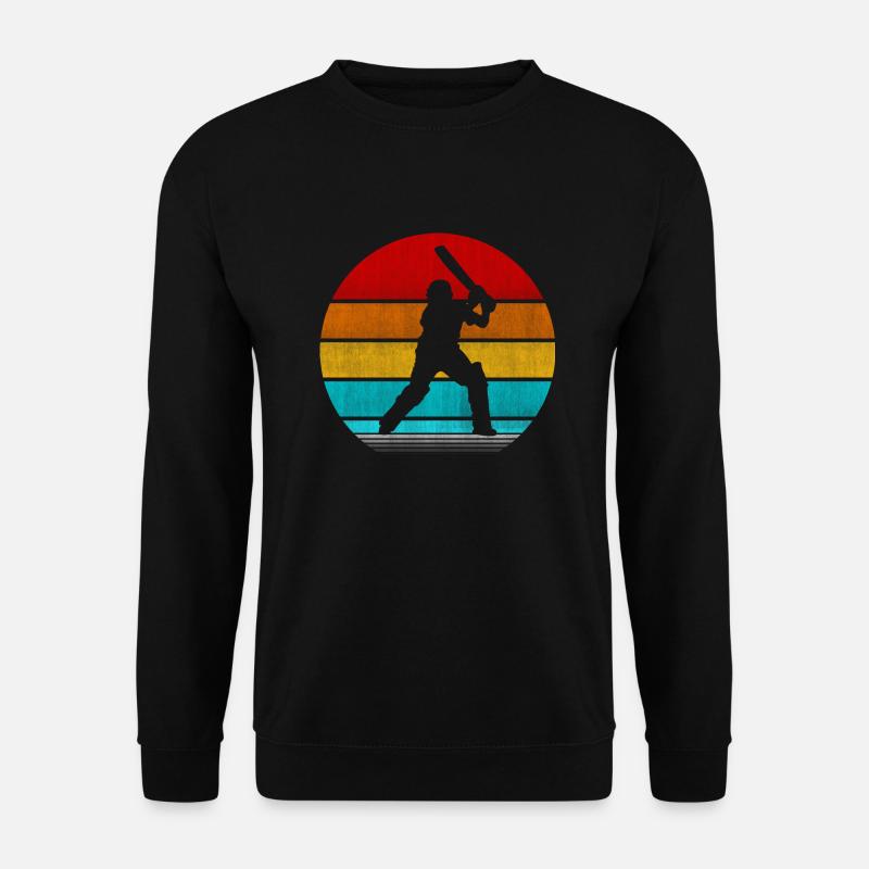retro vinatge cricket - Unisex Sweatshirt - black