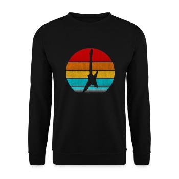 Elektrogitarre - Unisex Pullover - Schwarz - Vorne - Alina (178cm) & Michal (187cm)