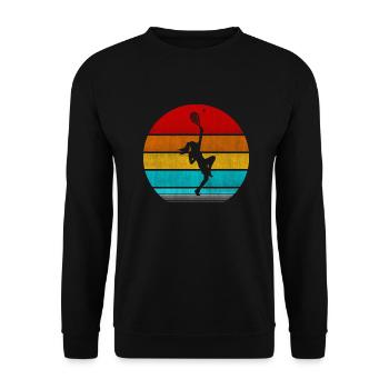 tennis - Unisex Sweatshirt - black - Front - Alina (178cm) & Michal (187cm)