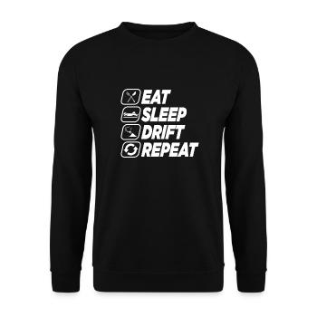 MANGER SOMMEIL DÉRIVE RÉPÉTER - Sweat-shirt Unisexe - noir - Devant - Alina (178cm) & Michal (187cm)