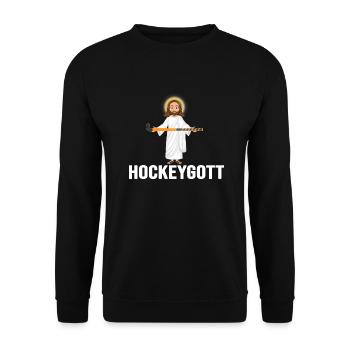 hockey hockeystick fieldhockey field hockeygott - Unisex Sweatshirt - black - Front - Alina (178cm) & Michal (187cm)