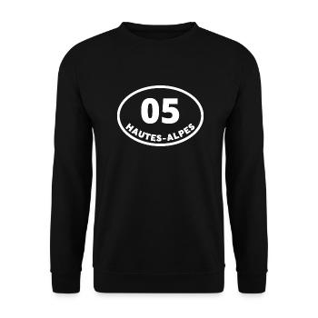 05 hautes-alpes - Sweat-shirt Unisexe - noir - Devant - Alina (178cm) & Michal (187cm)