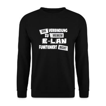 Die Verbindung Zu Meinem E-Lan - Unisex Pullover - Schwarz - Vorne - Alina (178cm) & Michal (187cm)