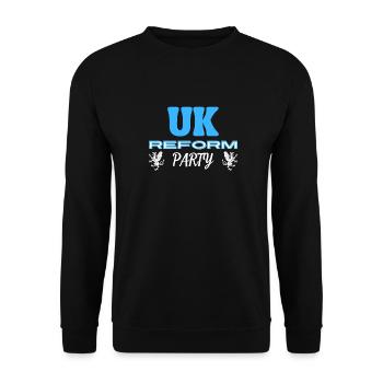 UK Reform Party - Unisex Sweatshirt - black - Front - Alina (178cm) & Michal (187cm)