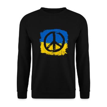 peace ukraine sign - Unisex Sweatshirt - black - Front - Alina (178cm) & Michal (187cm)