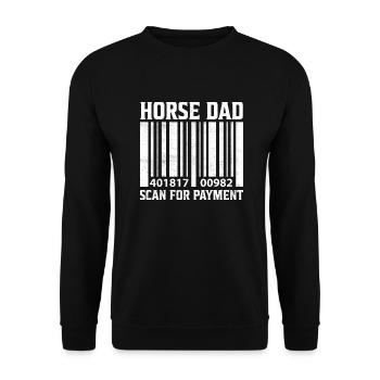 Horse Dad Scan For Payment Horse Racing Gambling J - Unisex Sweatshirt - black - Front - Alina (178cm) & Michal (187cm)