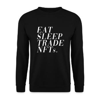 Eat Sleep Trade NFTs - Unisex Sweatshirt - black - Front - Alina (178cm) & Michal (187cm)