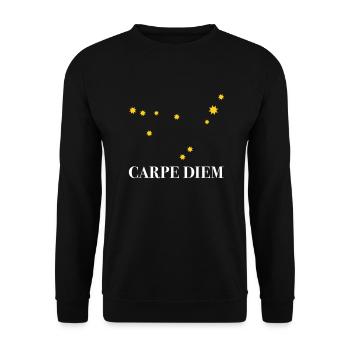 Carpe Diem utilise la constellation du jour Capricorne Deneb - Sweat-shirt Unisexe - noir - Devant - Alina (178cm) & Michal (187cm)