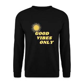 Juste de la bonne humeur ! - Sweat-shirt Unisexe - noir - Devant - Alina (178cm) & Michal (187cm)