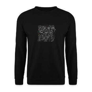 Alles gut-weiß bunt - Unisex Pullover - Schwarz - Vorne - Alina (178cm) & Michal (187cm)
