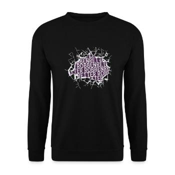 growler happy bday sayings statement panda animal - Unisex Pullover - Schwarz - Vorne - Alina (178cm) & Michal (187cm)
