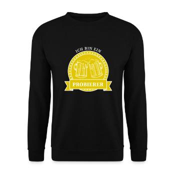 Je suis un dégustateur. Je suis un dicton berlinois - Sweat-shirt Unisexe - noir - Devant - Alina (178cm) & Michal (187cm)