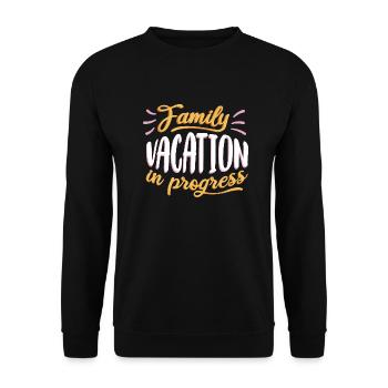 Familienurlaub im Gange Familienurlaub im Gange Ge - Unisex Pullover - Schwarz - Vorne - Alina (178cm) & Michal (187cm)