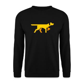 dog - Unisex Sweatshirt - black - Front - Alina (178cm) & Michal (187cm)