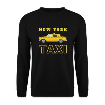 new york city taxi jaune - Sweat-shirt Unisexe - noir - Devant - Alina (178cm) & Michal (187cm)