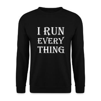 Triathlon Swim Bike Run Marathon - Unisex Pullover - Schwarz - Vorne - Alina (178cm) & Michal (187cm)